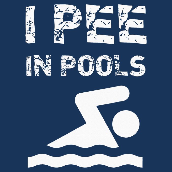 I Pee In Pools Funny Swimming Sarcastic Swim Saying Infant Baby Jersey Bodysuit