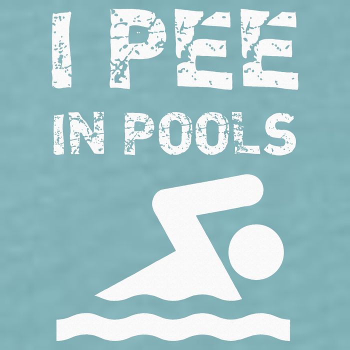 I Pee In Pools Funny Swimming Sarcastic Swim Saying Sueded Cloud Jersey T-Shirt