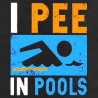 I Pee In Pools Garment-Dyed Fleece Hoodie