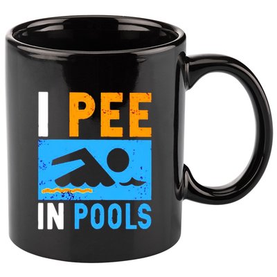 I Pee In Pools 11oz C Handle Ceramic Mug