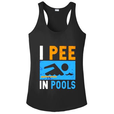I Pee In Pools Ladies PosiCharge Competitor Racerback Tank