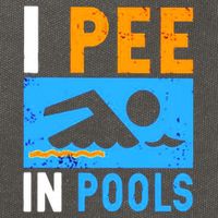 I Pee In Pools Cotton Canvas Backpack