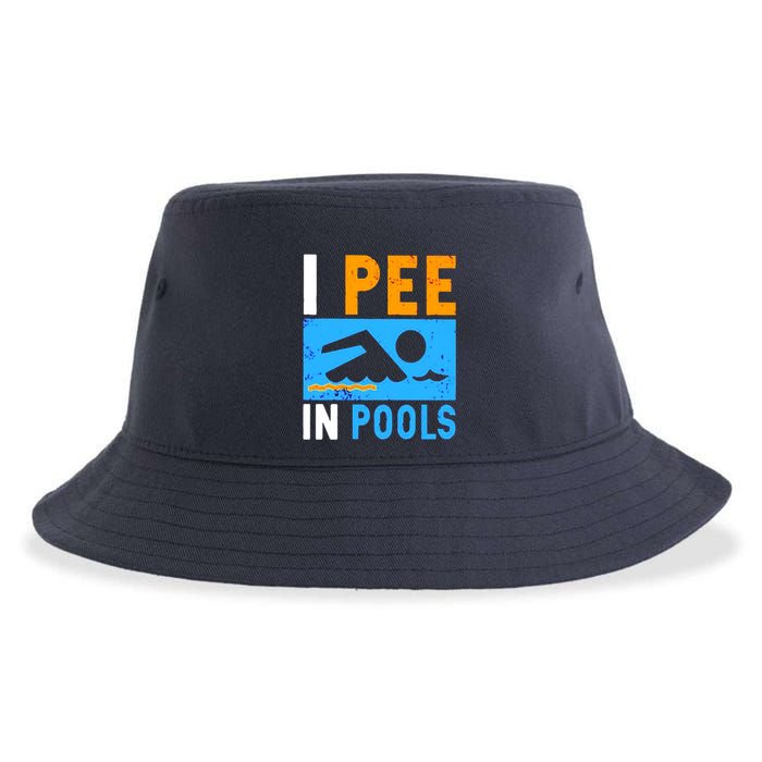 I Pee In Pools Sustainable Bucket Hat