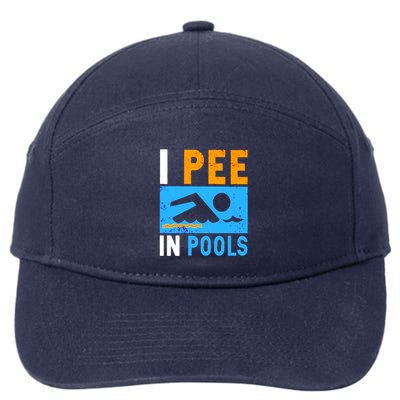 I Pee In Pools 7-Panel Snapback Hat