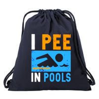 I Pee In Pools Drawstring Bag