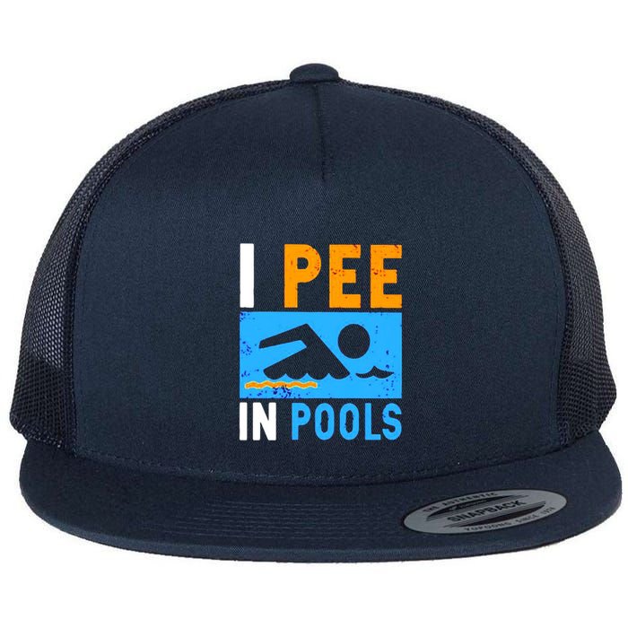 I Pee In Pools Flatbill Hat