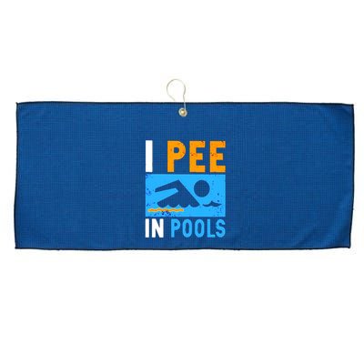 I Pee In Pools Large Microfiber Waffle Golf Towel