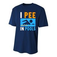 I Pee In Pools Youth Performance Sprint T-Shirt
