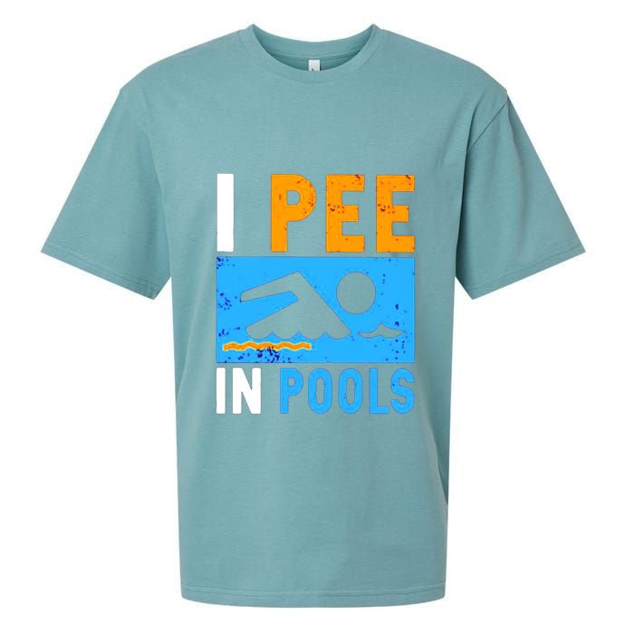 I Pee In Pools Sueded Cloud Jersey T-Shirt