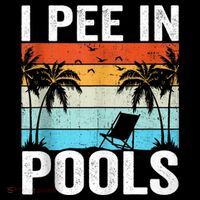 I Pee In Pools Vintage Performance Shirt
