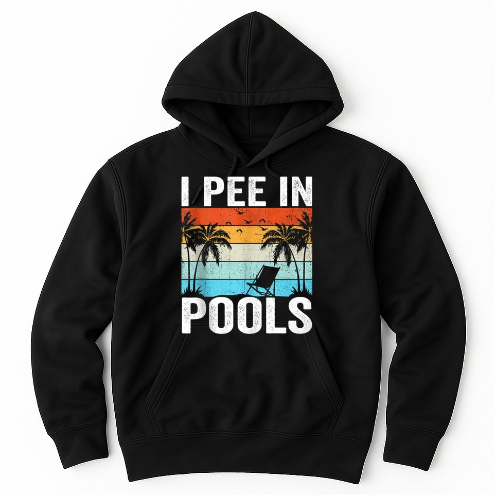 I Pee In Pools Vintage Hoodie