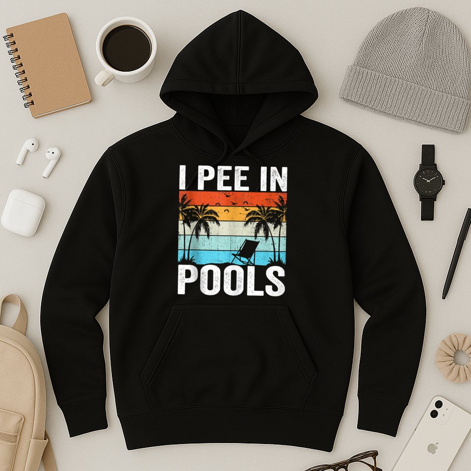 I Pee In Pools Vintage Hoodie