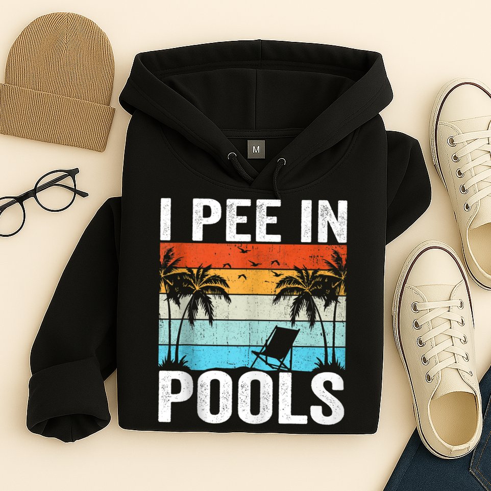 I Pee In Pools Vintage Hoodie
