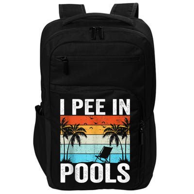 I Pee In Pools Vintage Impact Tech Backpack