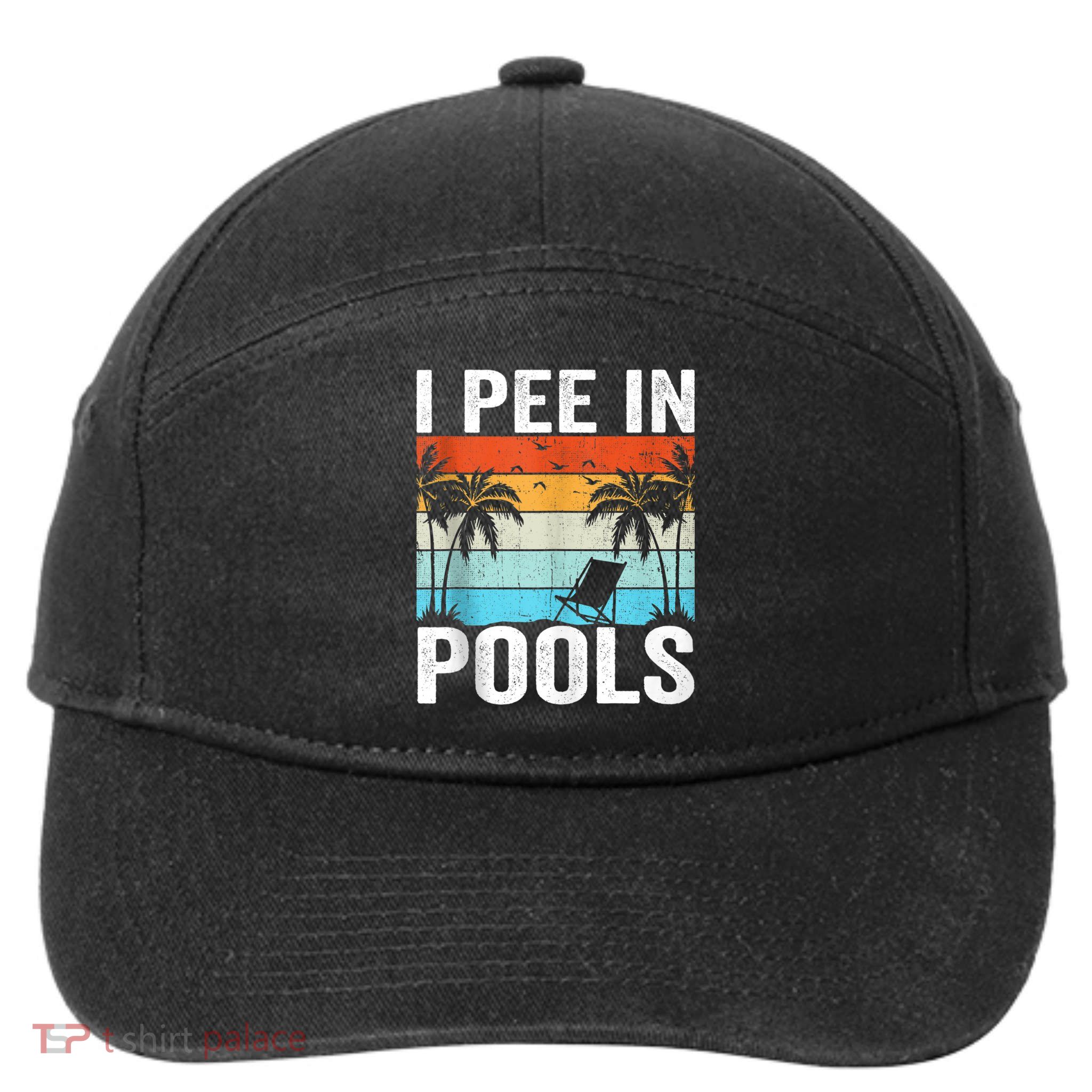 I Pee In Pools Vintage 7-Panel Snapback Hat