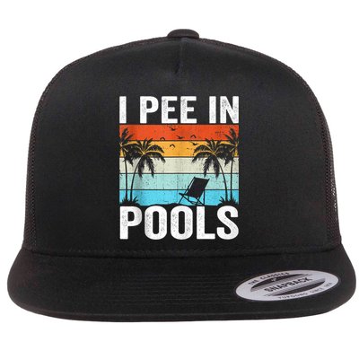 I Pee In Pools Vintage Flatbill Hat