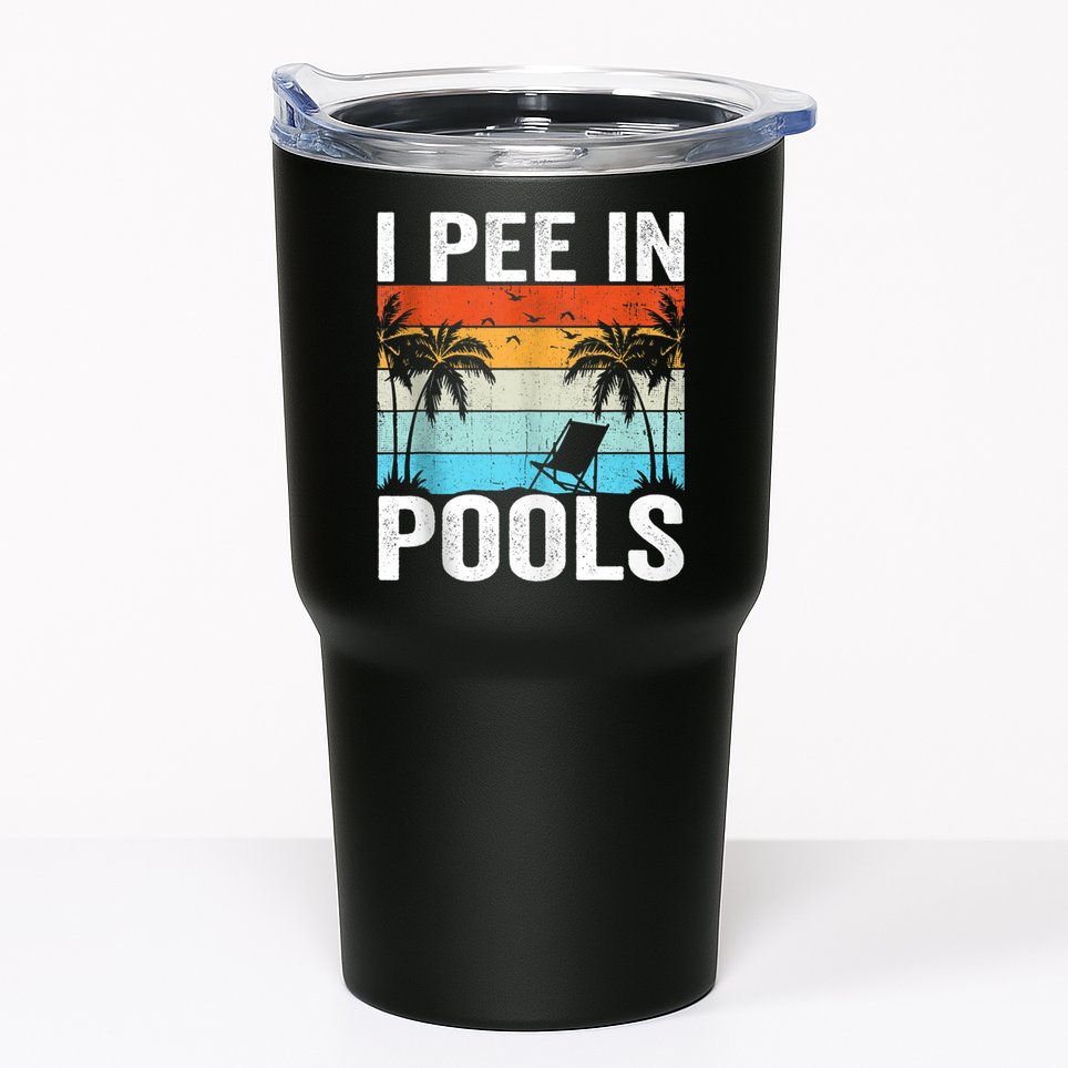 I Pee In Pools Vintage Tumbler
