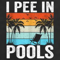 I Pee In Pools Vintage Golf Towel