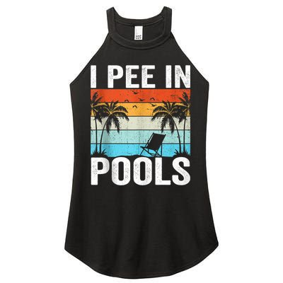I Pee In Pools Vintage Women's Perfect Tri Rocker Tank