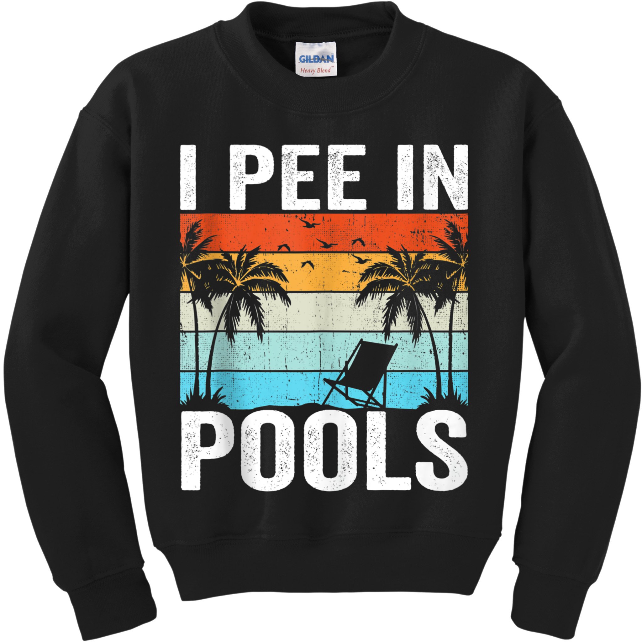 I Pee In Pools Vintage Kids Sweatshirt