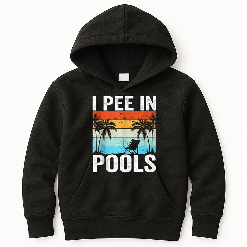 I Pee In Pools Vintage Kids Hoodie