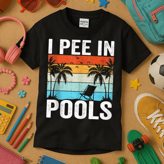 I Pee In Pools Vintage Kids T-Shirt