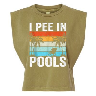 I Pee In Pools Vintage Garment-Dyed Women's Muscle Tee