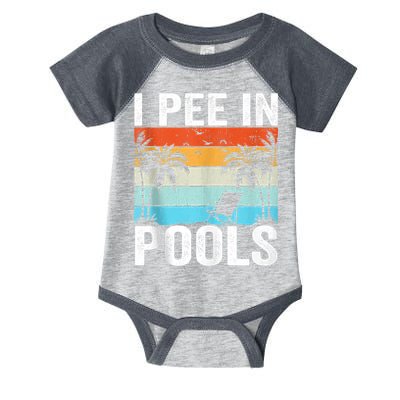 I Pee In Pools Vintage Infant Baby Jersey Bodysuit