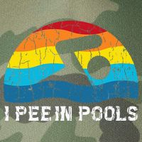 I Pee In Pools Funny Swimmer Swimming Coach Player Legacy Tie Dye Trucker Hat