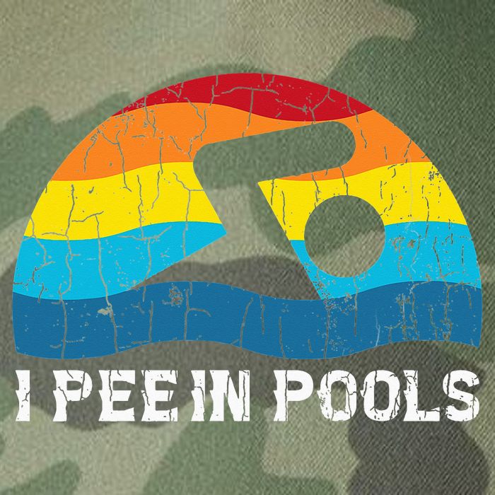 I Pee In Pools Funny Swimmer Swimming Coach Player Legacy Tie Dye Trucker Hat