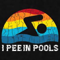 I Pee In Pools Funny Swimmer Swimming Coach Player Ladies PosiCharge Tri-Blend Wicking Tank