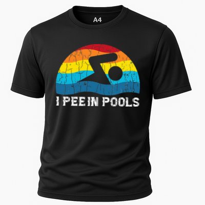 I Pee In Pools Funny Swimmer Swimming Coach Player Performance Shirt
