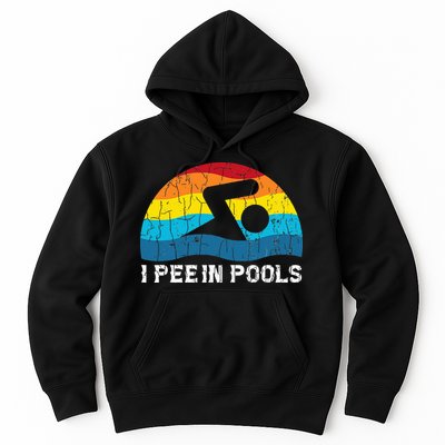I Pee In Pools Funny Swimmer Swimming Coach Player Hoodie