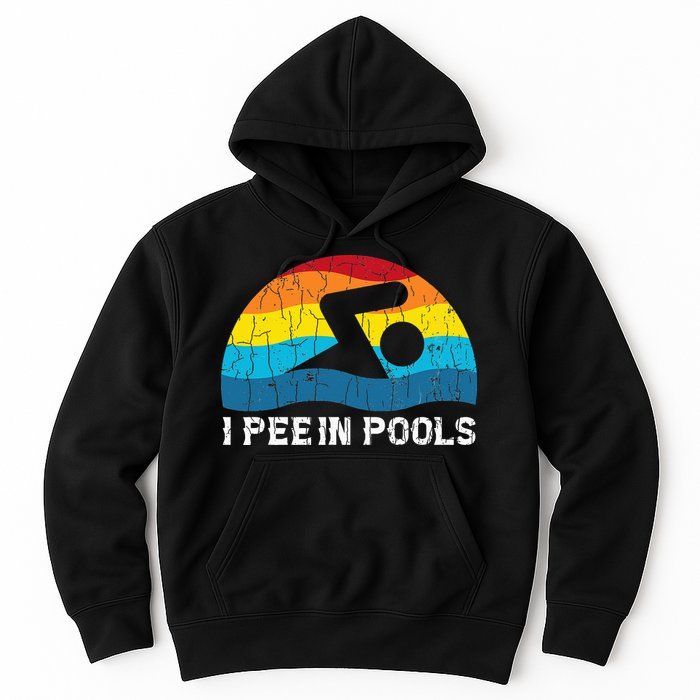 I Pee In Pools Funny Swimmer Swimming Coach Player Hoodie