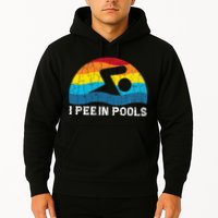 I Pee In Pools Funny Swimmer Swimming Coach Player Hoodie