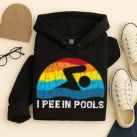 I Pee In Pools Funny Swimmer Swimming Coach Player Hoodie