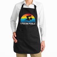 I Pee In Pools Funny Swimmer Swimming Coach Player Apron