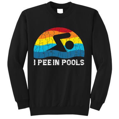 I Pee In Pools Funny Swimmer Swimming Coach Player Sweatshirt
