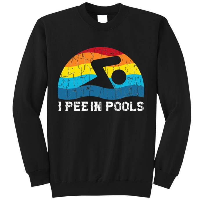 I Pee In Pools Funny Swimmer Swimming Coach Player Sweatshirt
