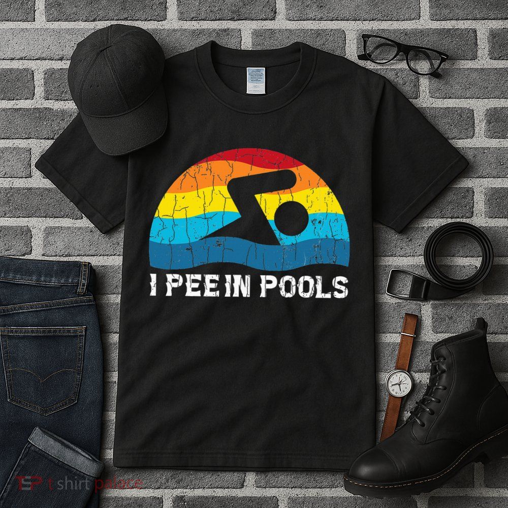 I Pee In Pools Funny Swimmer Swimming Coach Player Tall T-Shirt