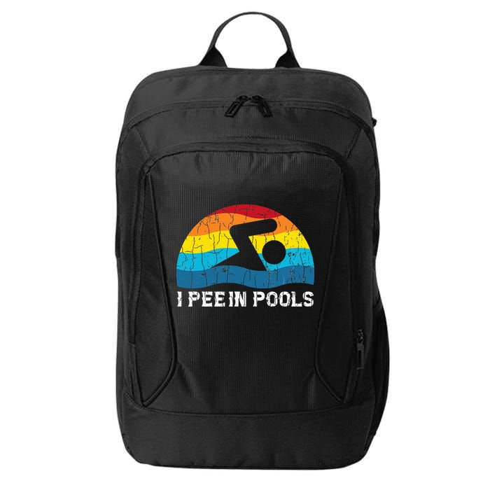 I Pee In Pools Funny Swimmer Swimming Coach Player City Backpack