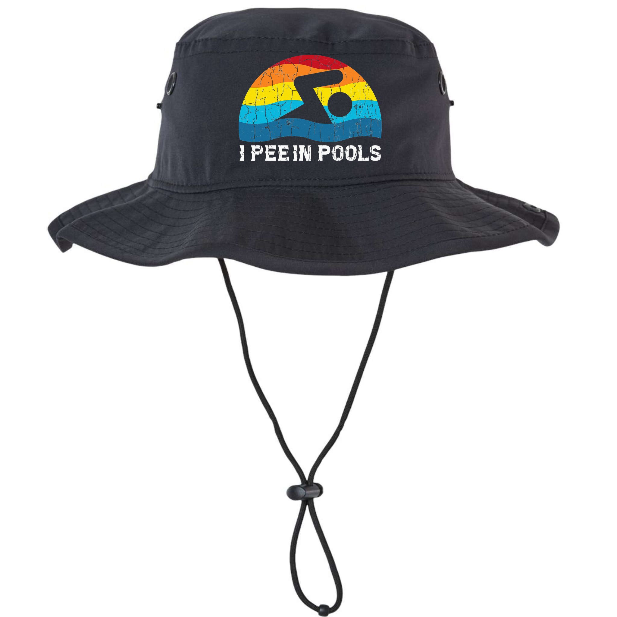 I Pee In Pools Funny Swimmer Swimming Coach Player Bucket Hat