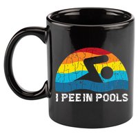 I Pee In Pools Funny Swimmer Swimming Coach Player 11oz C Handle Ceramic Mug
