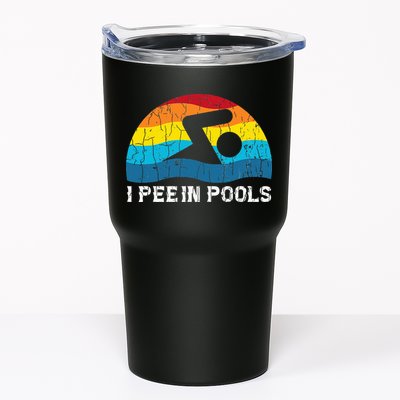 I Pee In Pools Funny Swimmer Swimming Coach Player Tumbler
