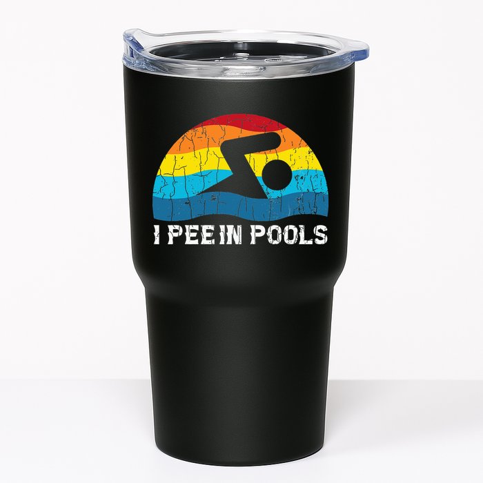 I Pee In Pools Funny Swimmer Swimming Coach Player Tumbler
