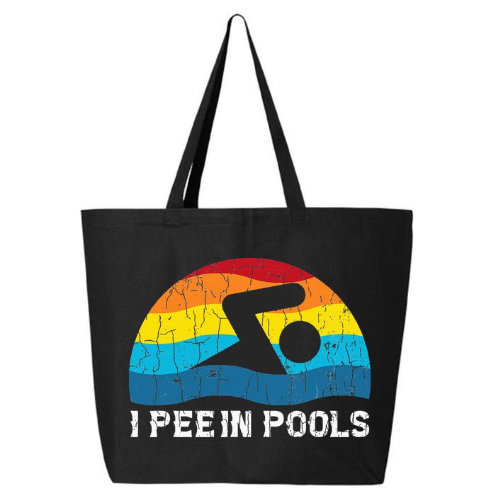 I Pee In Pools Funny Swimmer Swimming Coach Player 25L Jumbo Tote