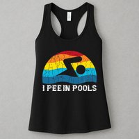 I Pee In Pools Funny Swimmer Swimming Coach Player Womens Tank Top