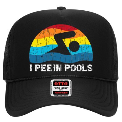 I Pee In Pools Funny Swimmer Swimming Coach Player Trucker Hat