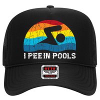 I Pee In Pools Funny Swimmer Swimming Coach Player Trucker Hat