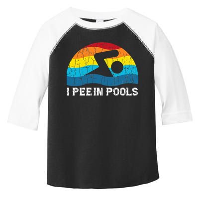 I Pee In Pools Funny Swimmer Swimming Coach Player Toddler Fine Jersey T-Shirt